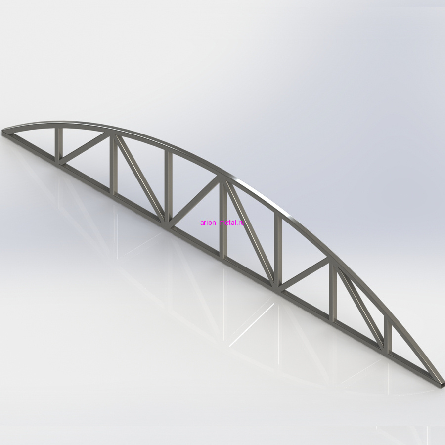 Арочная ферма с рамой 60х40х2 мм